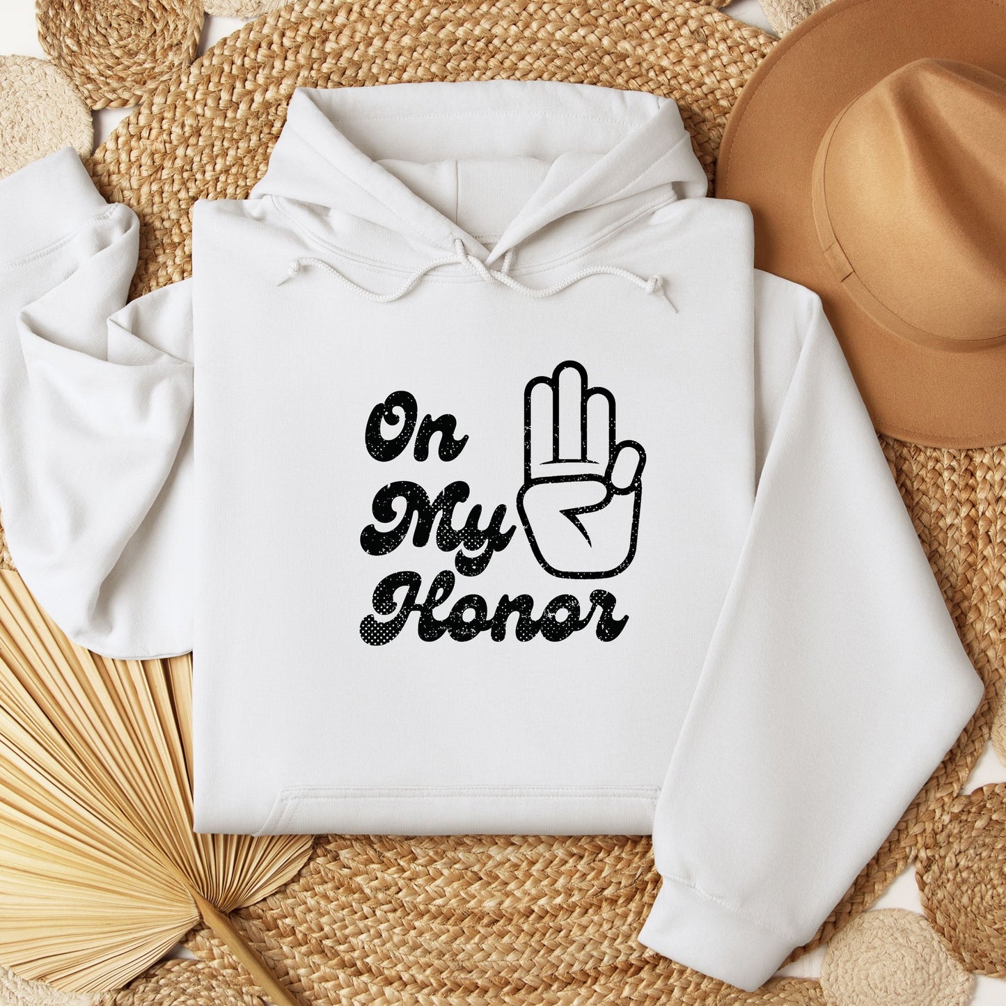 Distressed On my Honor Girl Scout Youth/Adult Hoodie