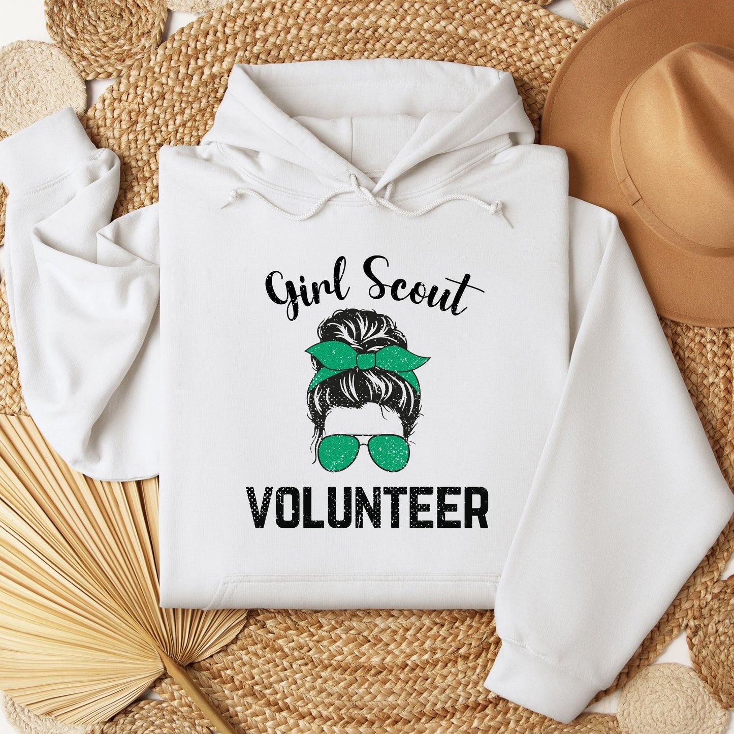 Distressed Girl Scout Volunteer Youth/Adult Hoodie