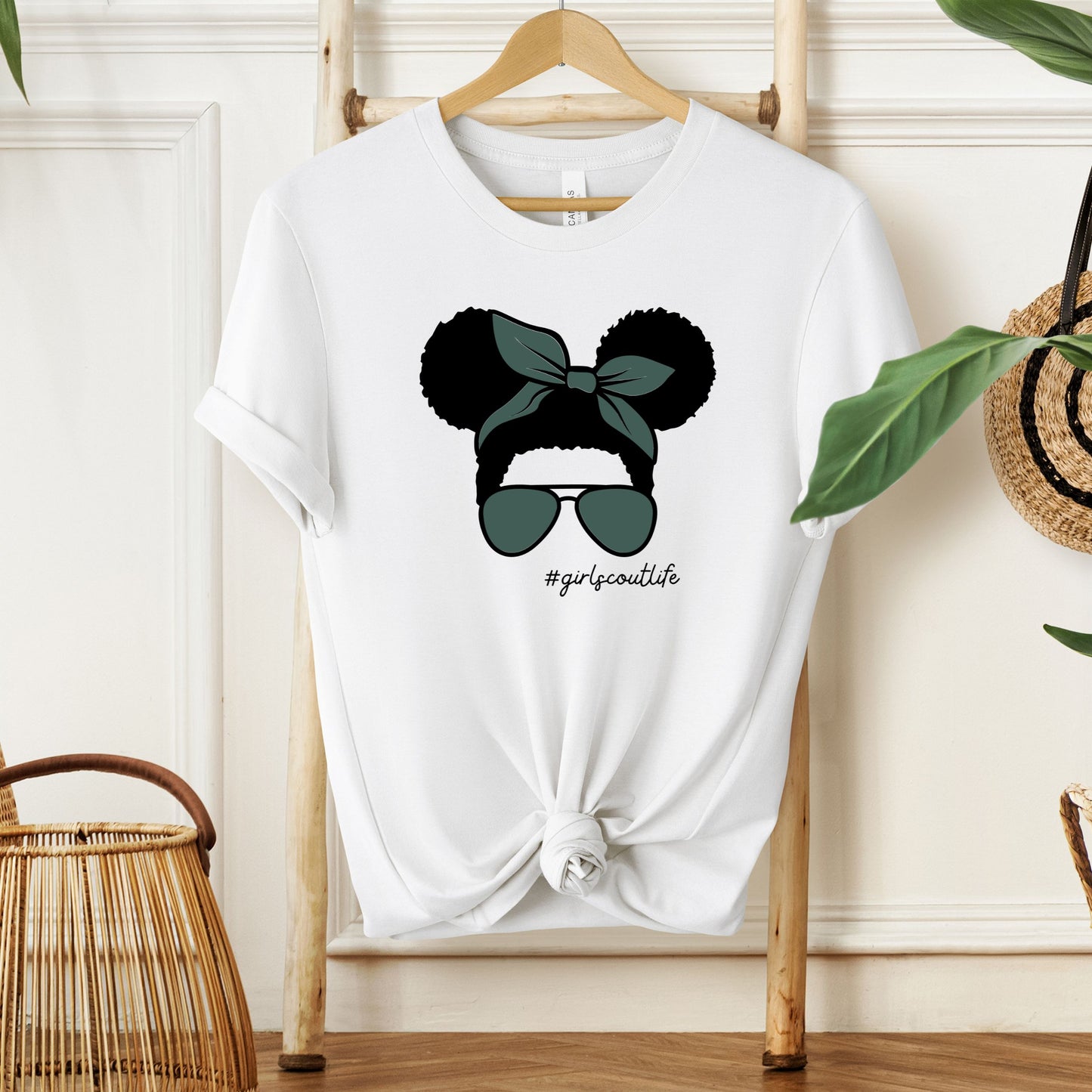 Girl Scout Curly Messy Bun Adult/Youth Tee