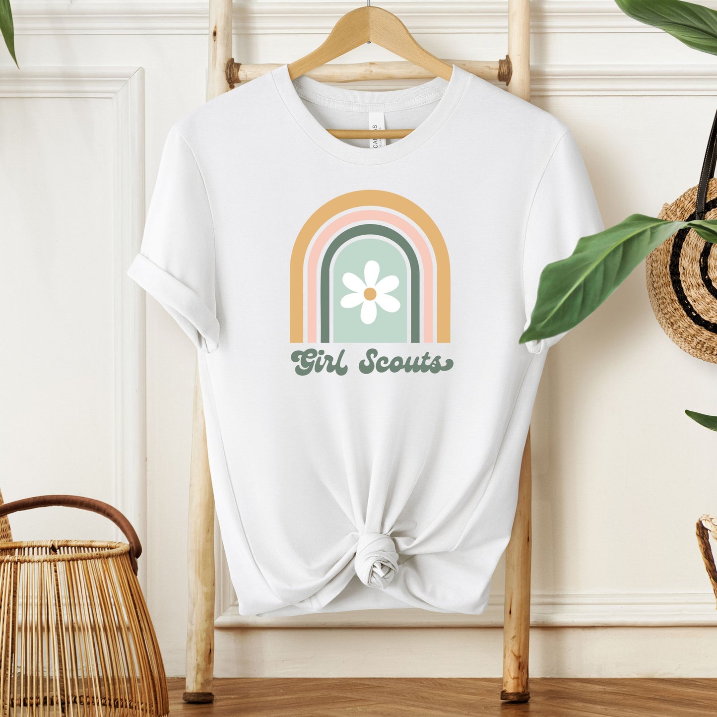 Retro Rainbow Girl Scout Adult/Youth Tee
