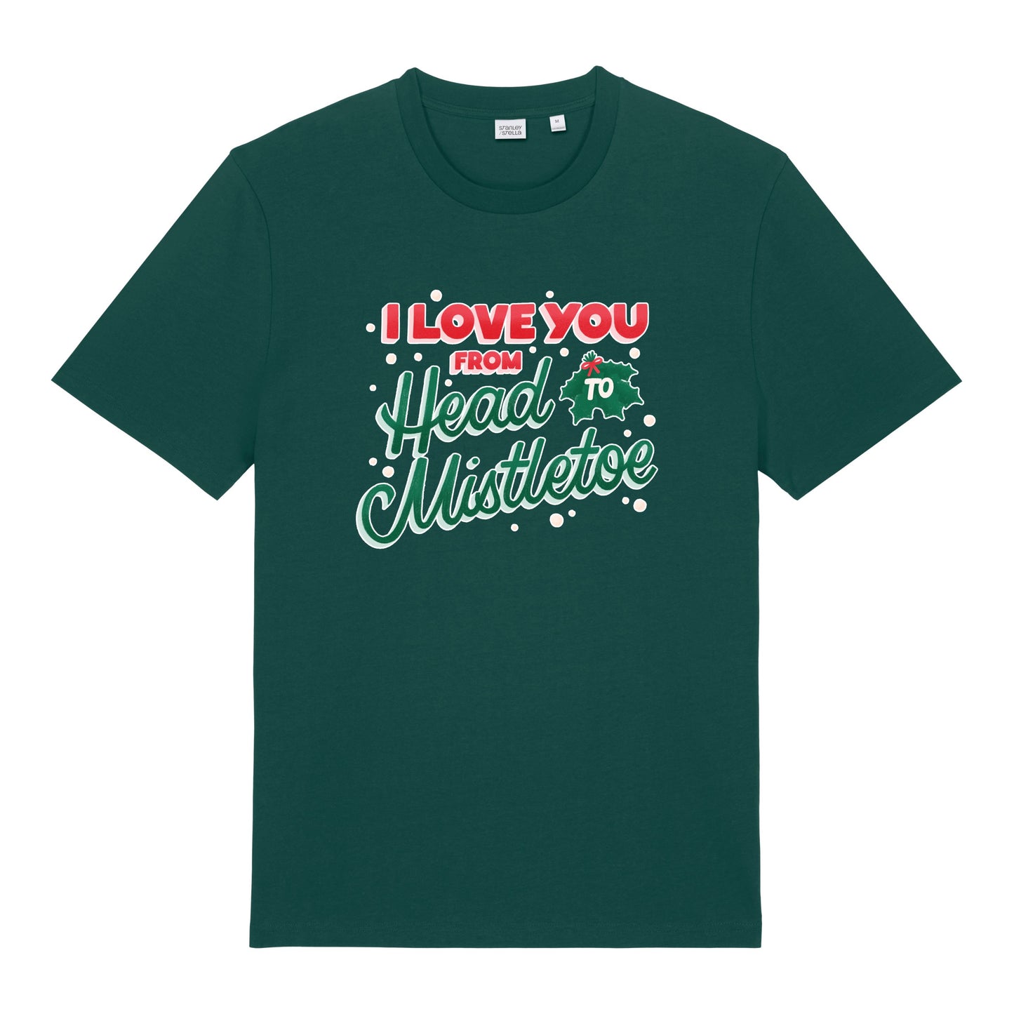 Christmas Unisex I Love you from Head to Mistletoe Midweight Tee