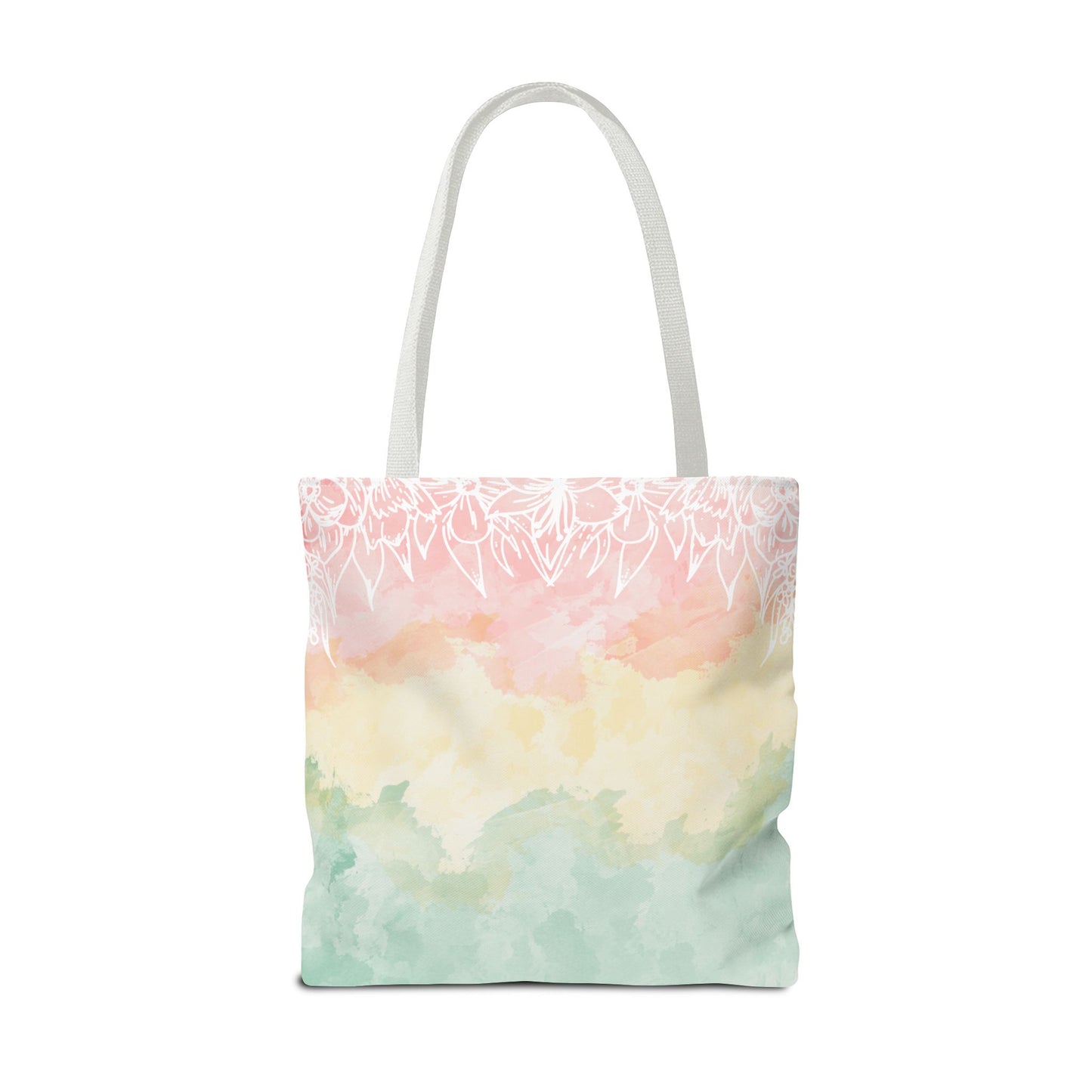 Inspirational Scripture Tote Bag – Romans 15:13 Pastel Watercolor LDS Church Scripture Tote