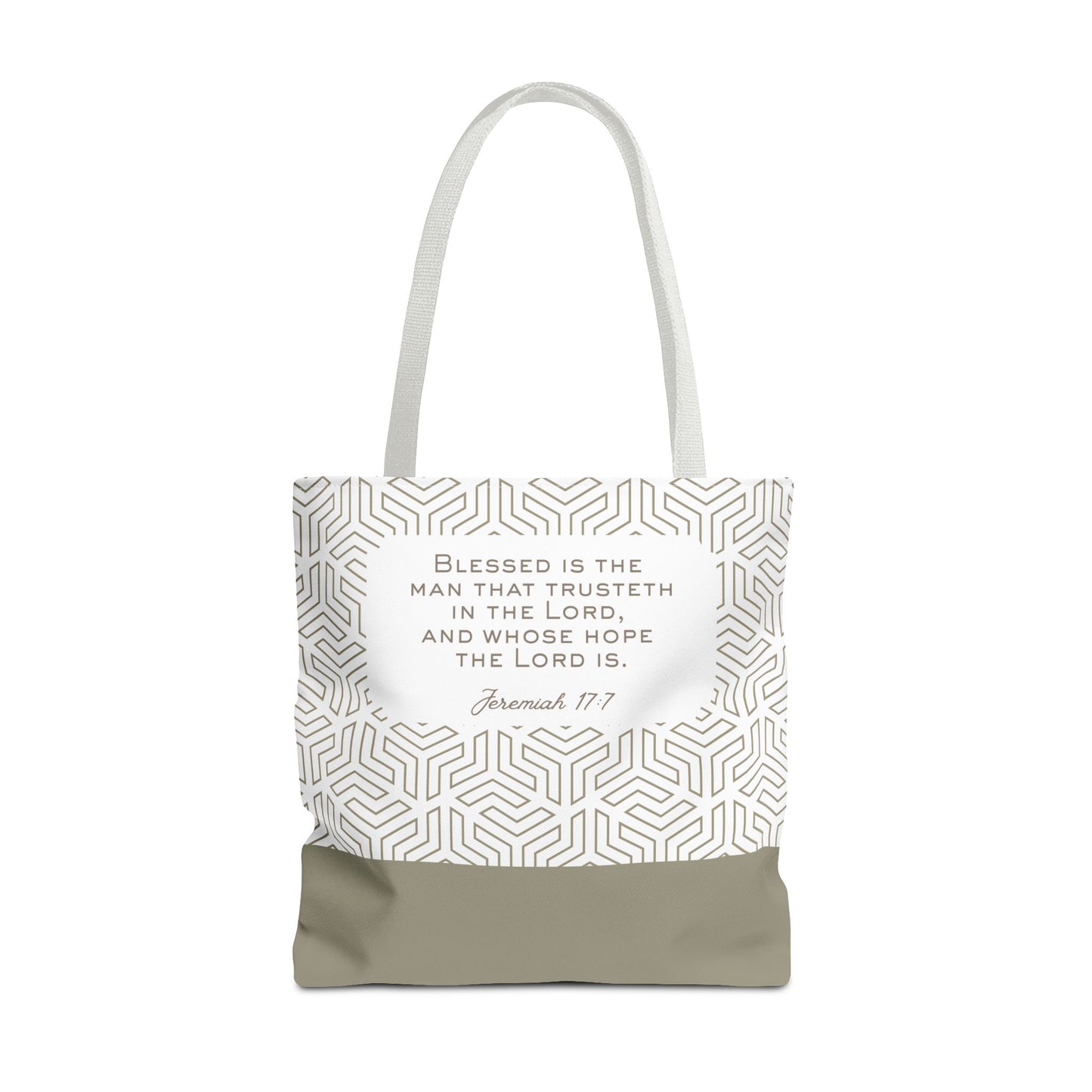 Faith Scripture Tote Bag — "Blessed is the man that trusteth in the Lord" LDS Church Scripture Tote