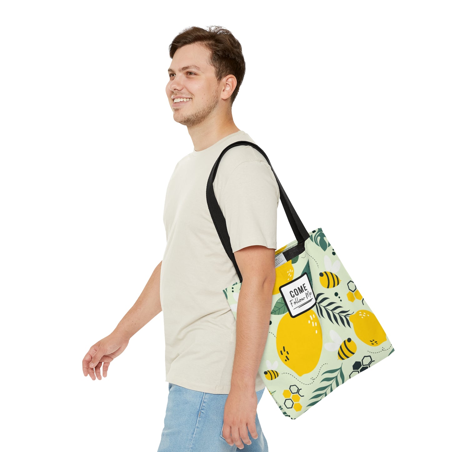 LDS Christian Scripture Church Tote Bag Bees Floral
