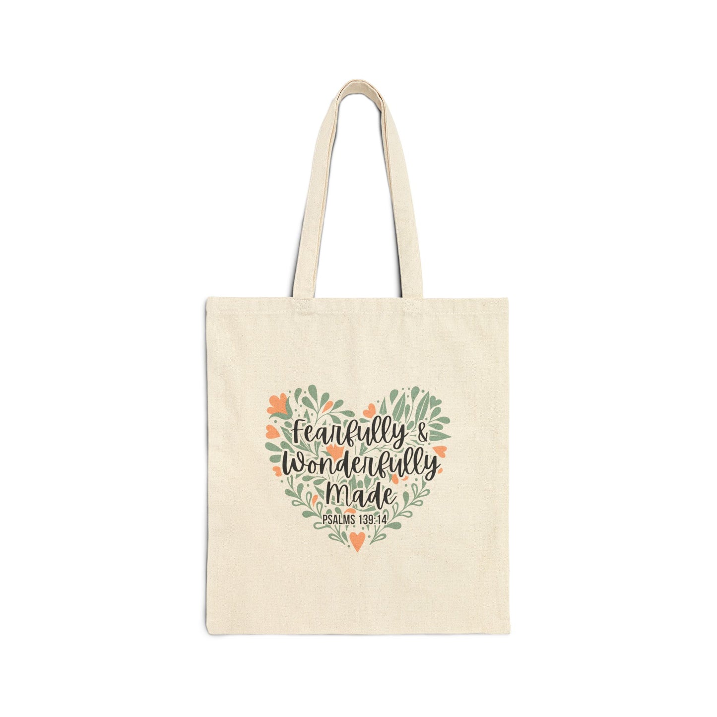 Church Scripture Tote Bag Fearfully and Wonderfully Made