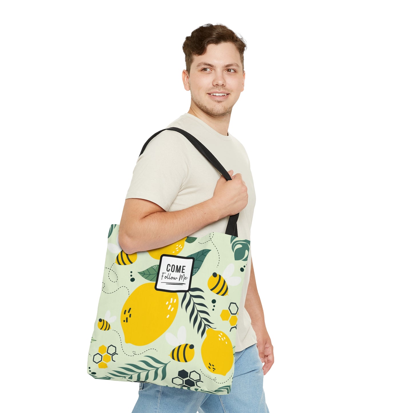 LDS Christian Scripture Church Tote Bag Bees Floral