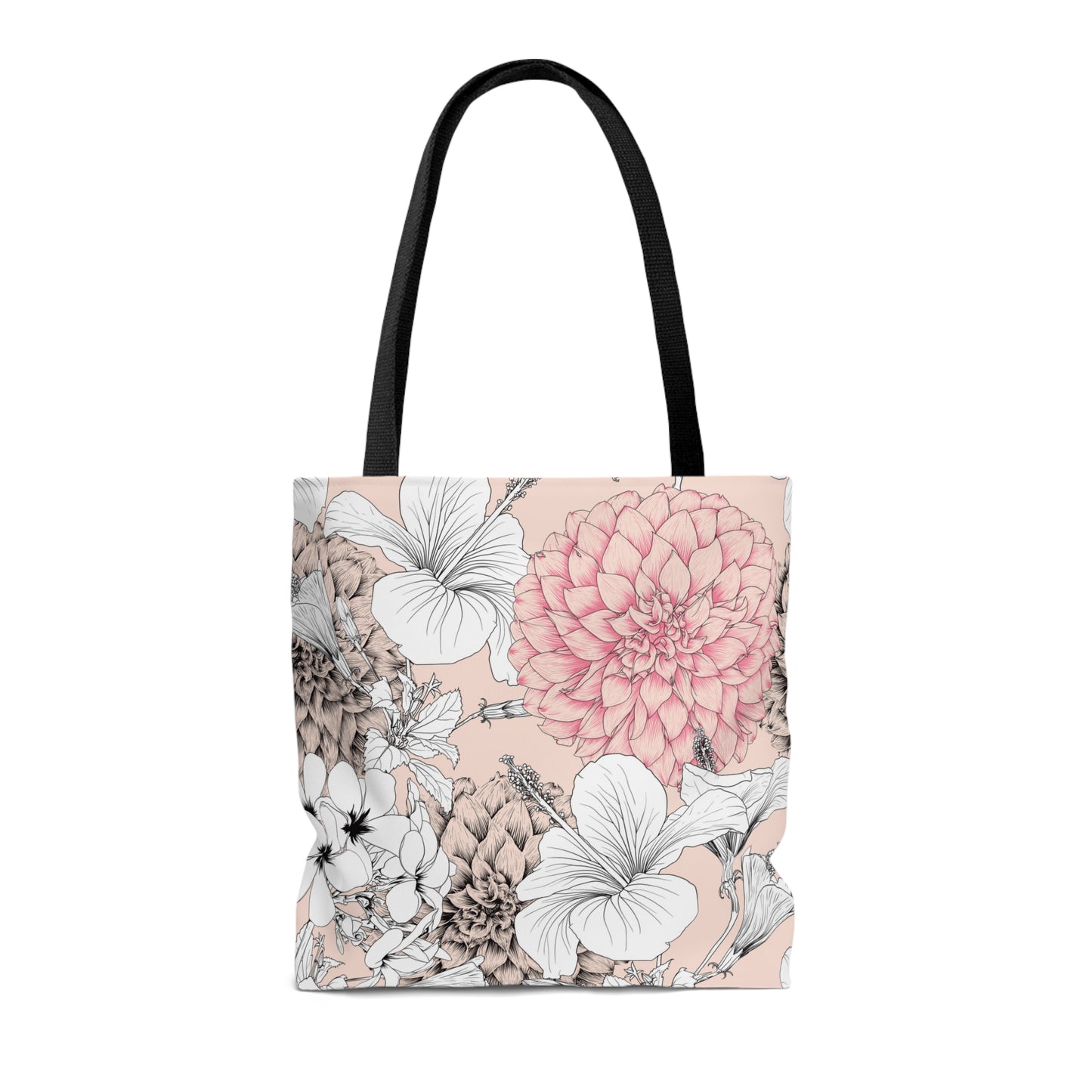 LDS Christian Scripture Church Tote Bag Pink Black Floral
