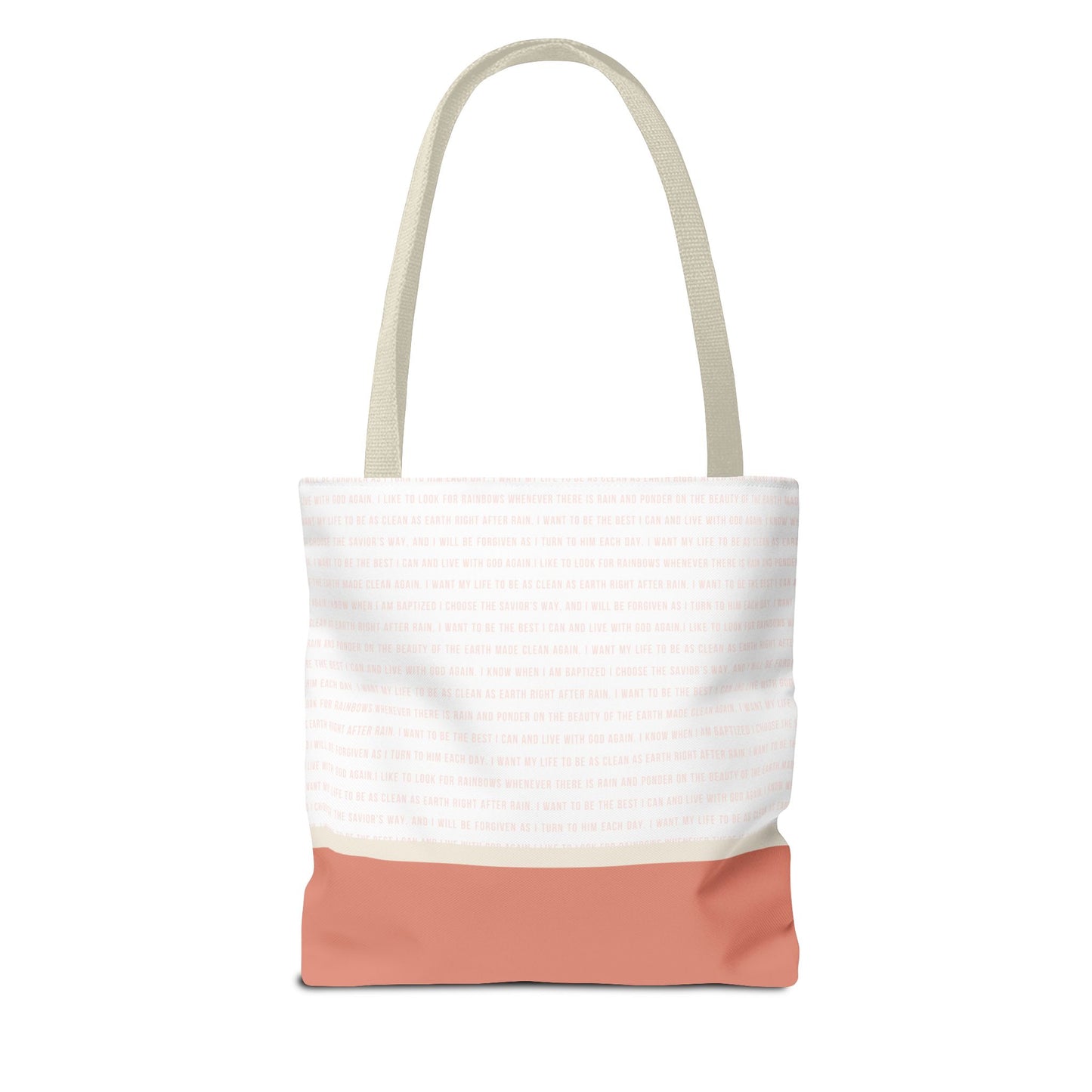 CTR Pink Baptism Primary Tote Bag - Choose the Right LDS  scripture Baptism Bag