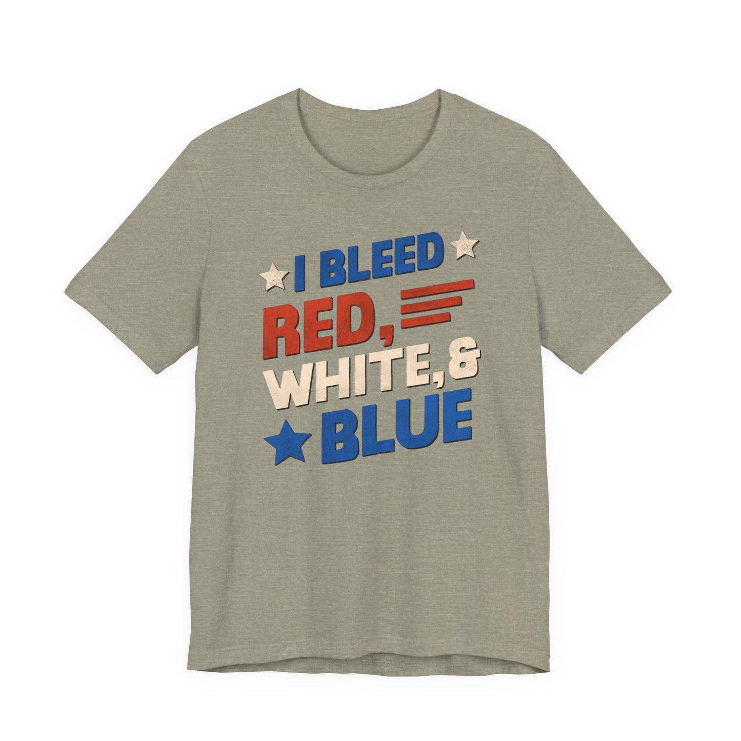Patriotic "I Bleed Red White and Blue" T-Shirt