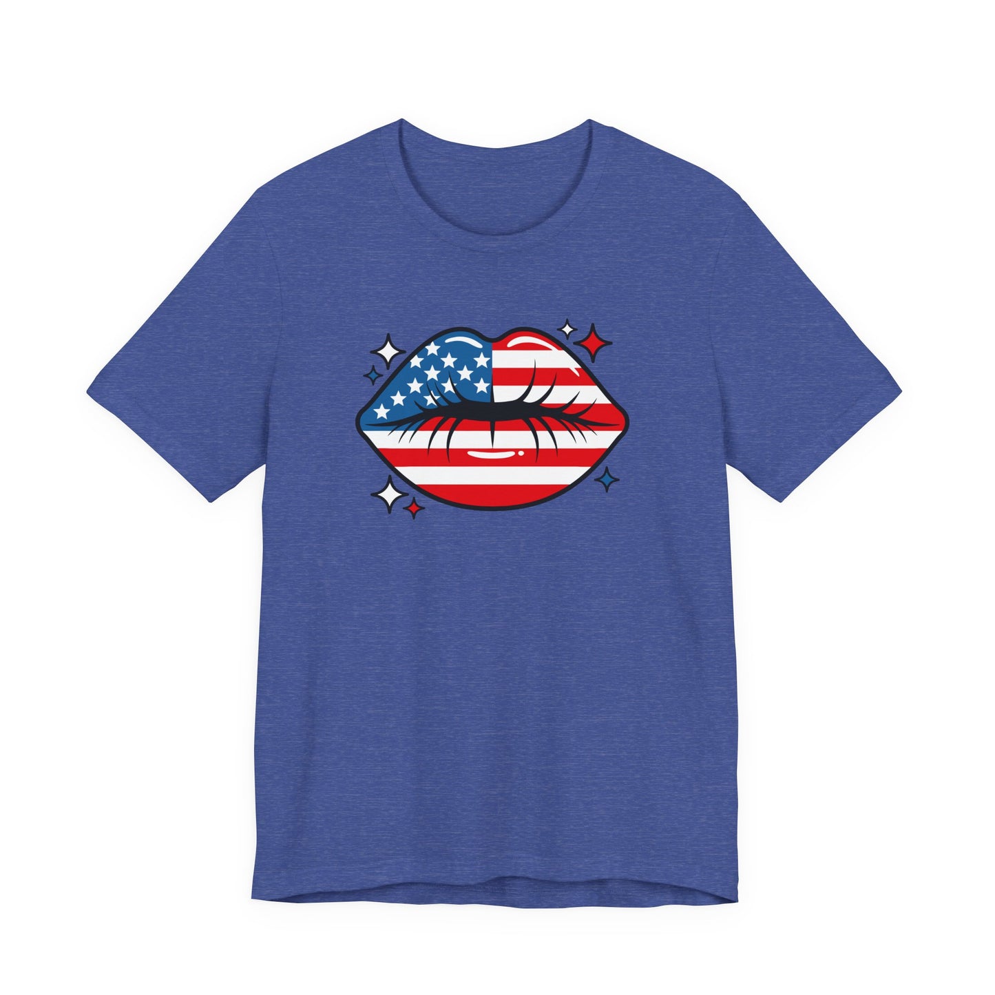 Patriotic American Flag Kiss T-Shirt