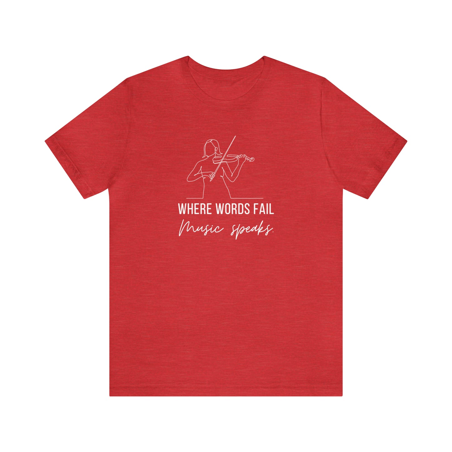 Music Speaks Violin Female Tee Dark Colors