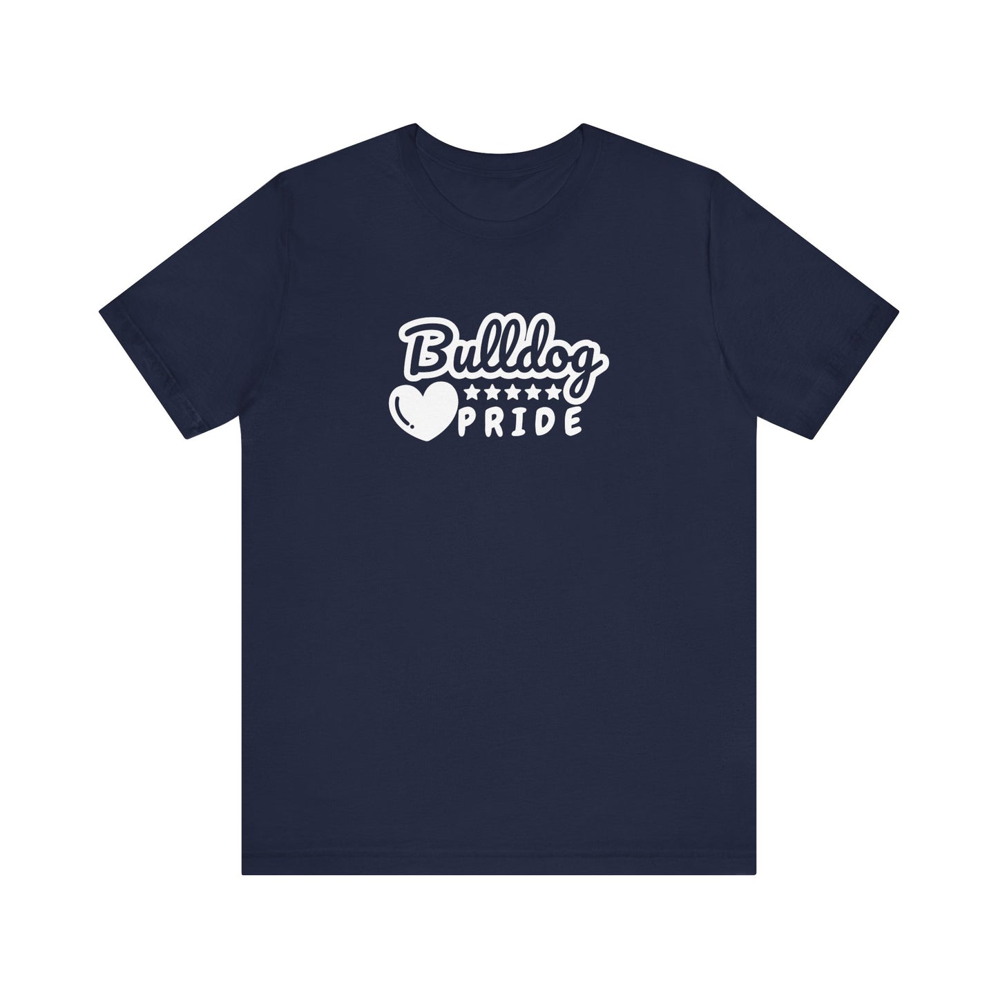 Team School Pride Bulldog Heart Tee