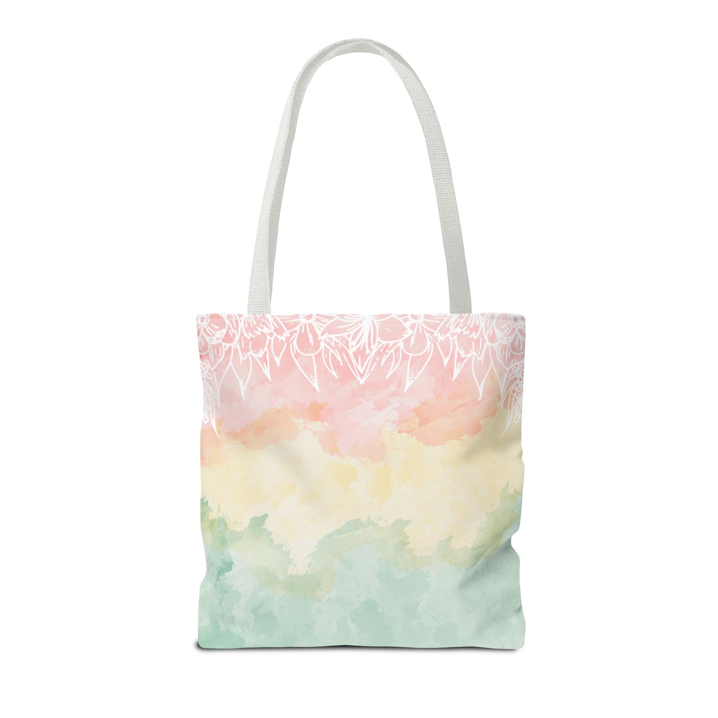Inspirational Scripture Tote Bag – Romans 15:13 Pastel Watercolor LDS Church Scripture Tote