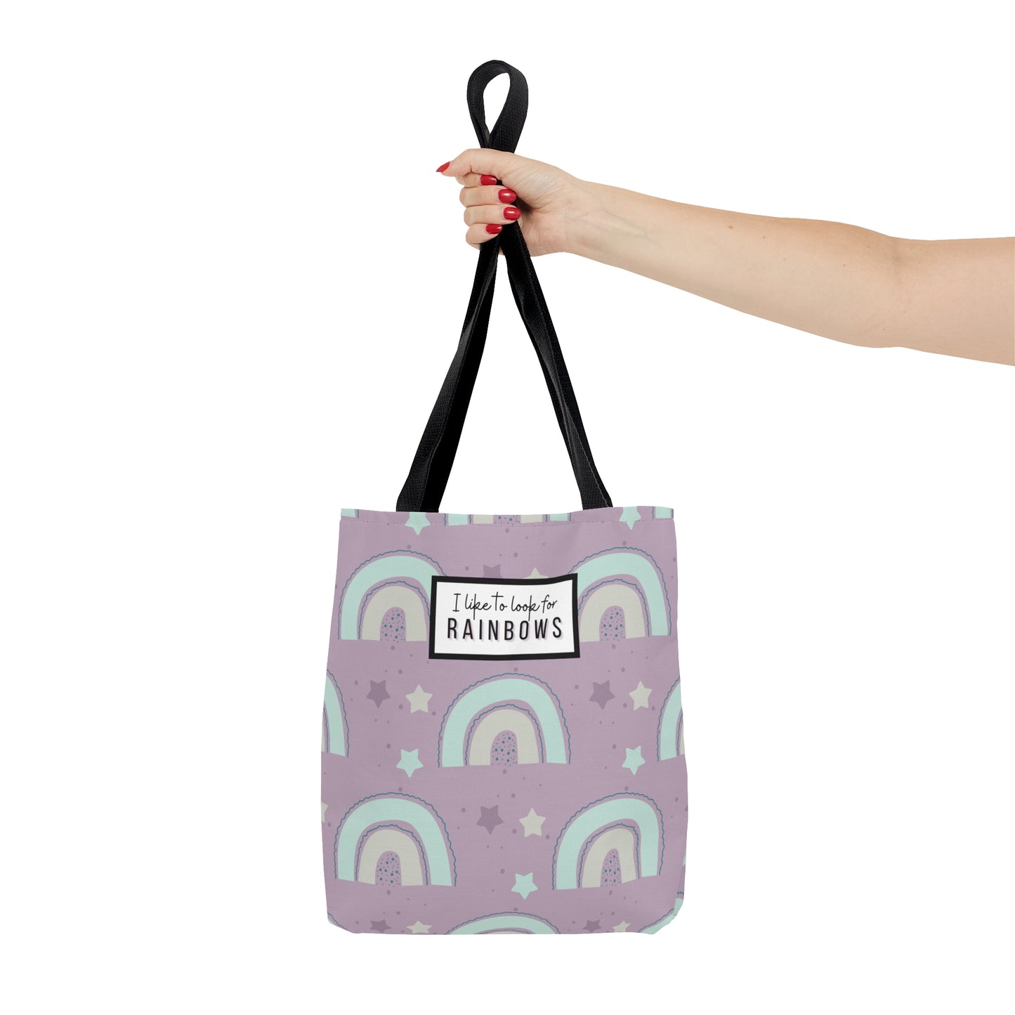 LDS Christian Scripture Church Baptism Tote Kids Bag Purple Rainbow