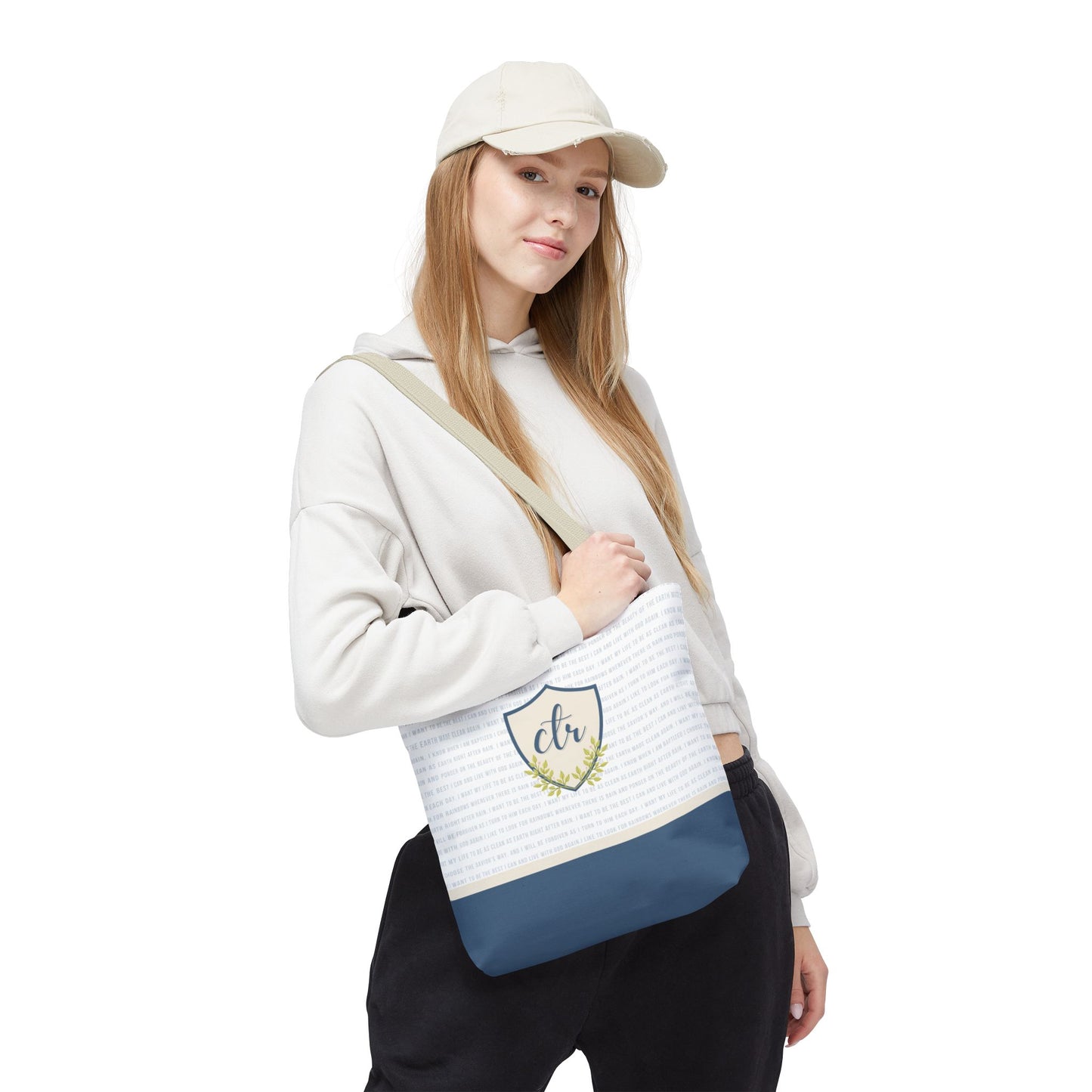 CTR Blue Baptism Primary Tote Bag - Choose the Right LDS  scripture Baptism Bag