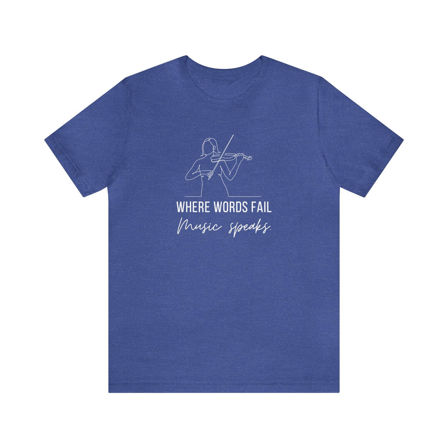 Music Speaks Violin Female Tee Dark Colors