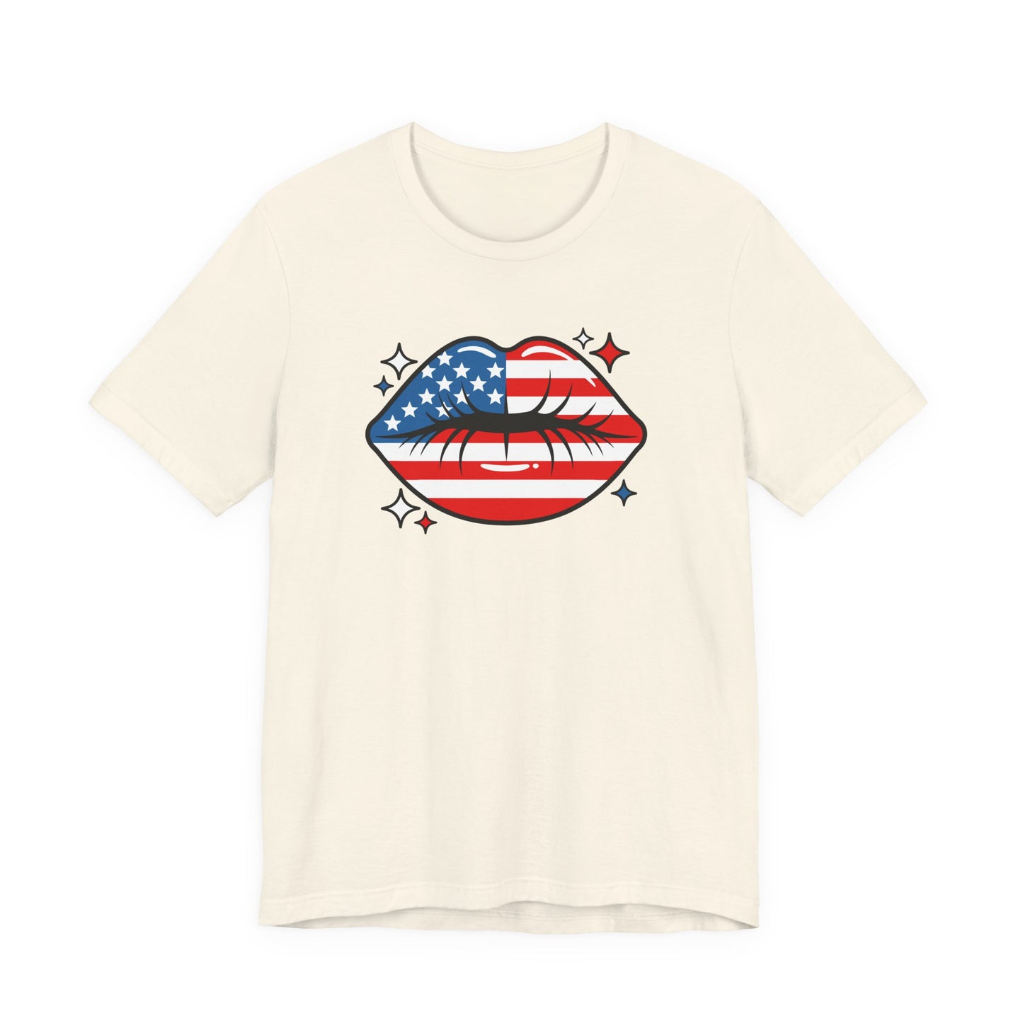 Patriotic American Flag Kiss T-Shirt