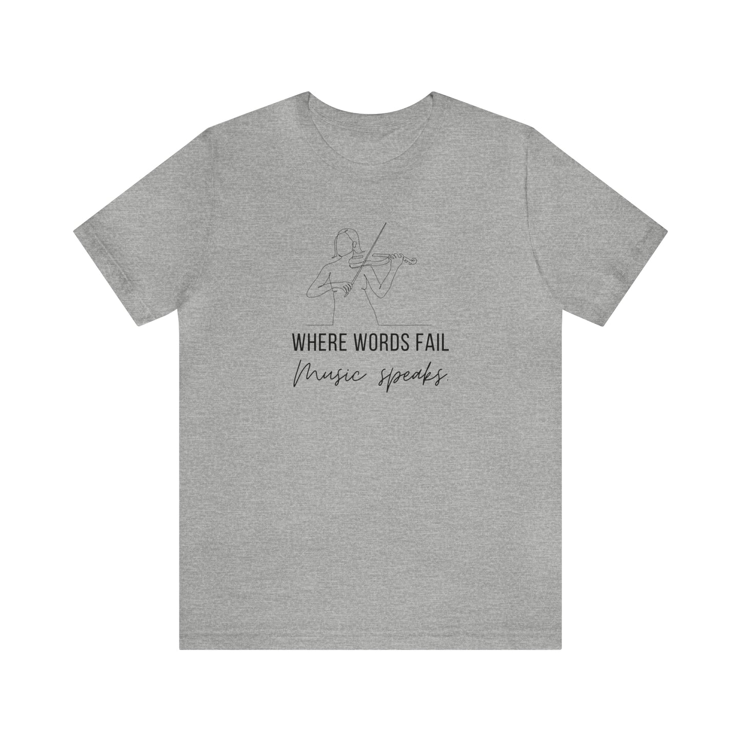 Music Speaks Violin Female Tee Light Colors
