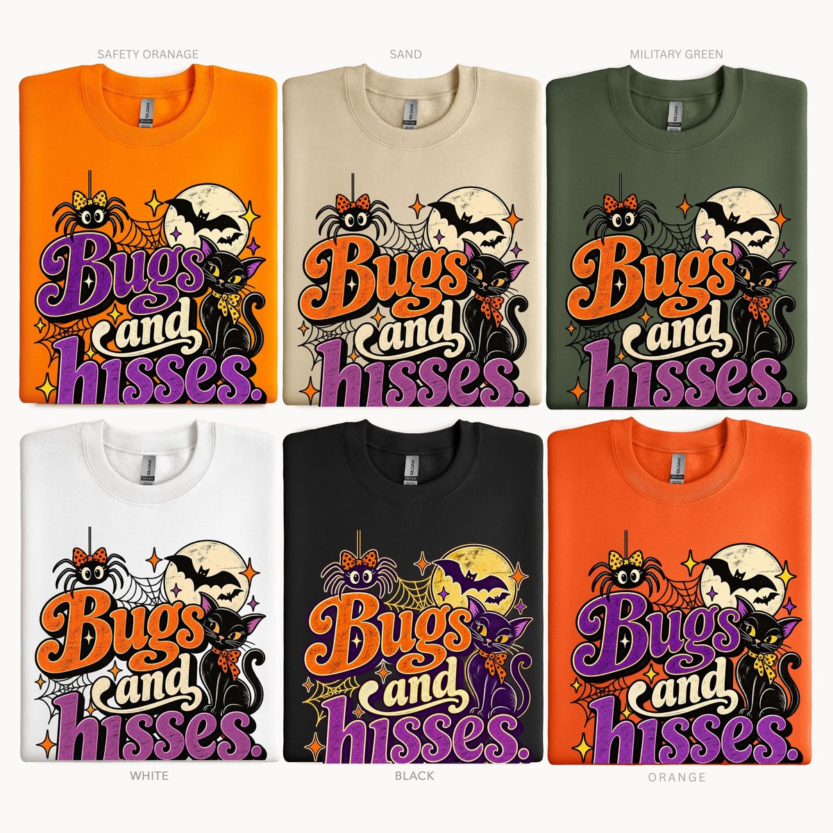 Halloween Bugs and Hisses Pullover Sweatshirt