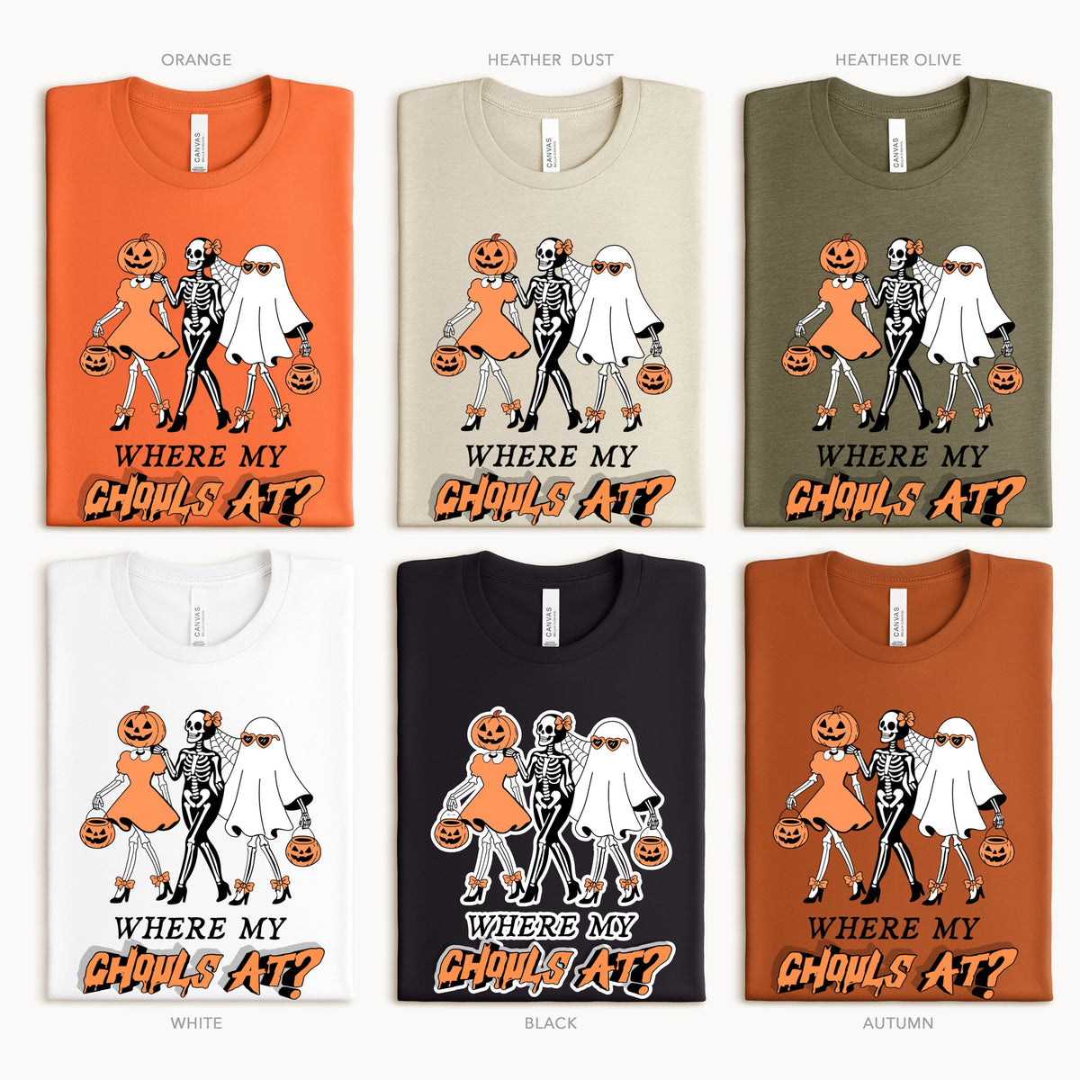 Halloween Where my Ghouls at Adult/Youth Light Weight Shirt