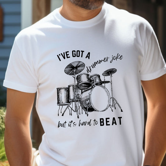 Music Joke Drummer Tee Light Colors