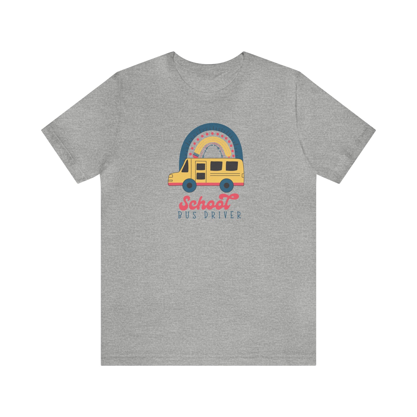 School Bus Driver Rainbow Tee