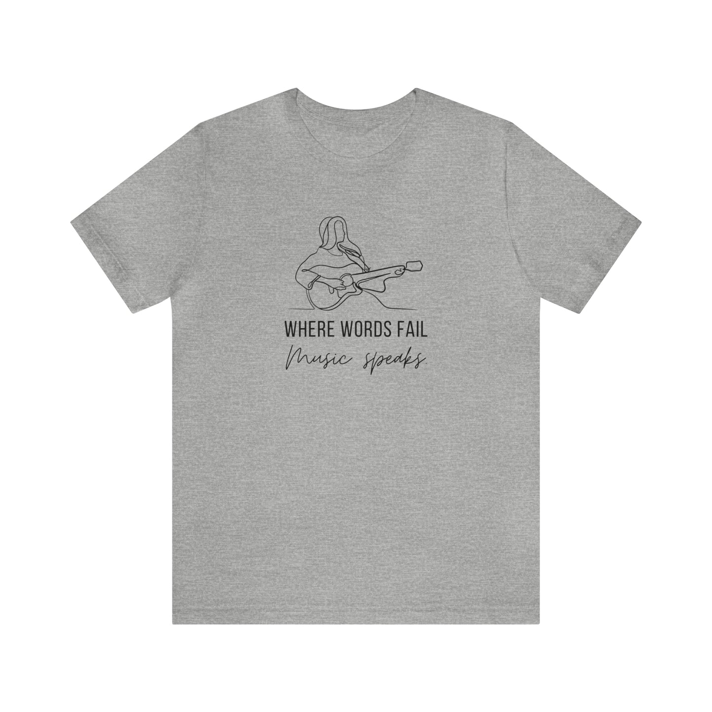 Music Speaks Guitar Female Tee Light Colors