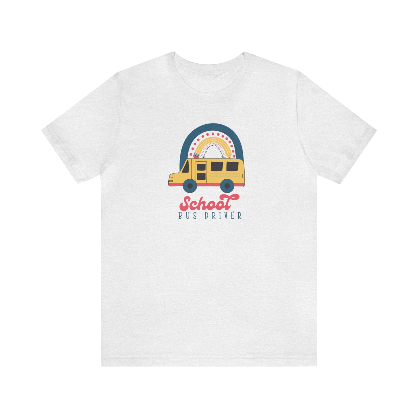 School Bus Driver Rainbow Tee