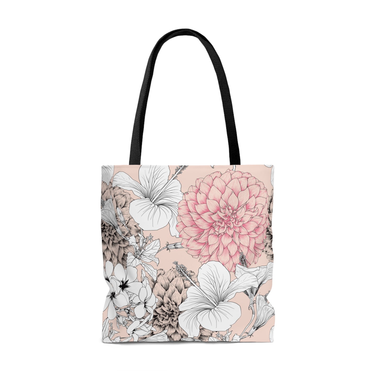 LDS Christian Scripture Church Tote Bag Pink Black Floral
