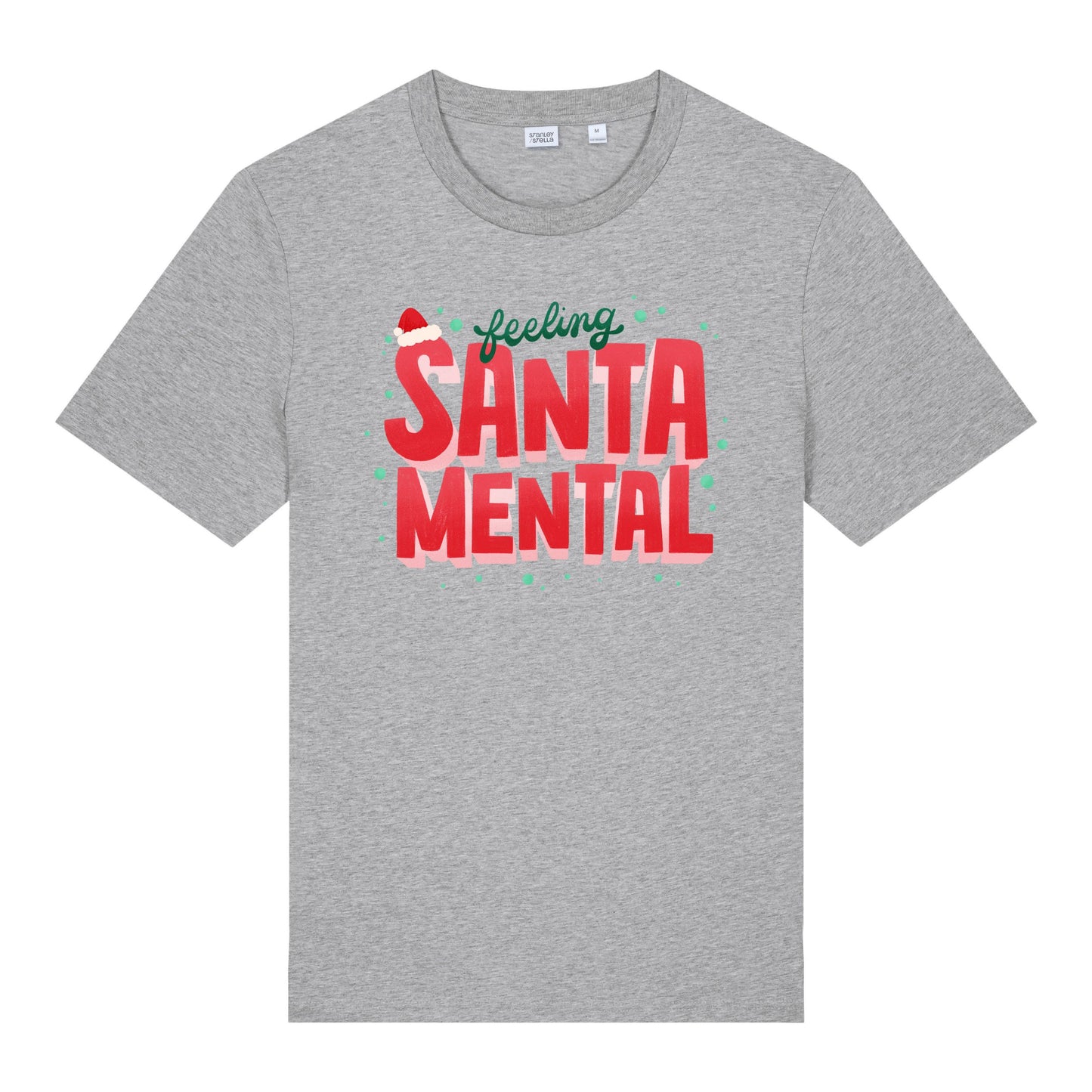 Christmas Unisex Santa-mental Midweight  Tee