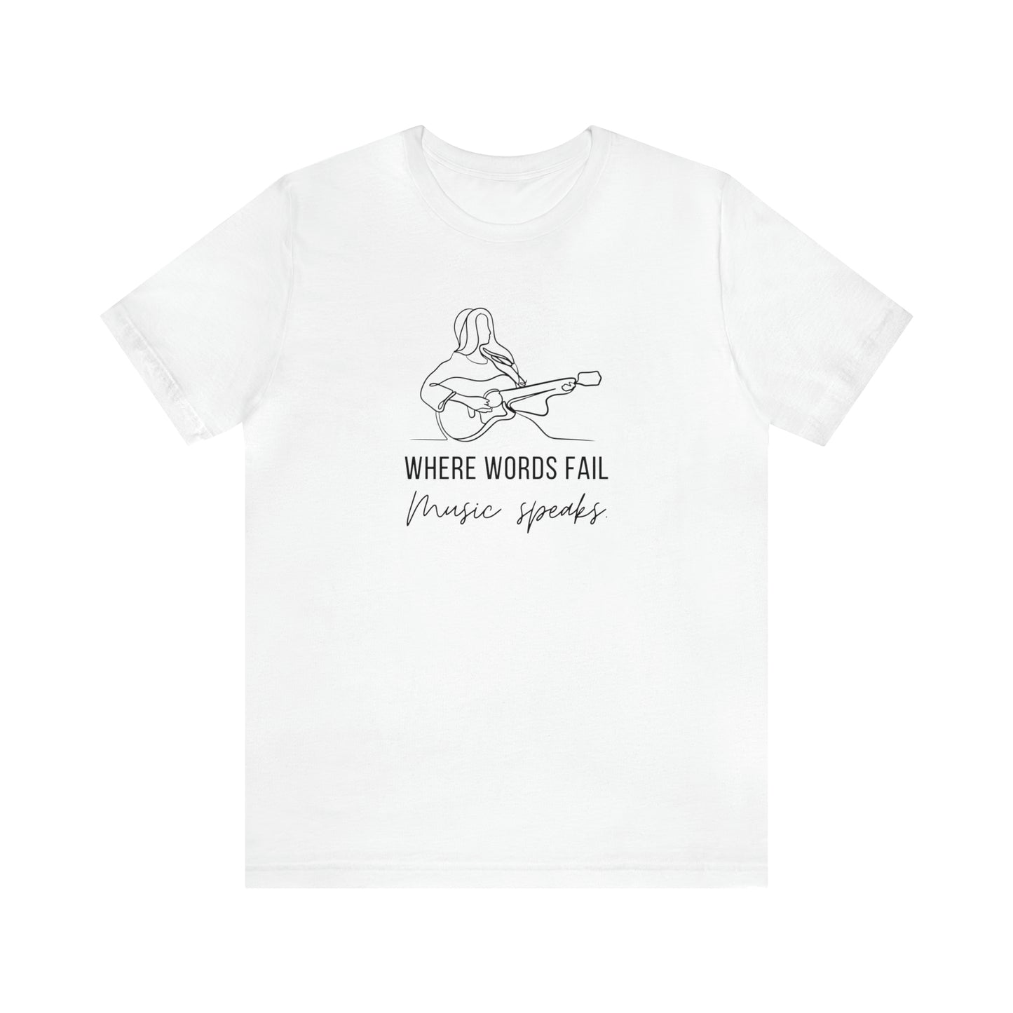 Music Speaks Guitar Female Tee Light Colors