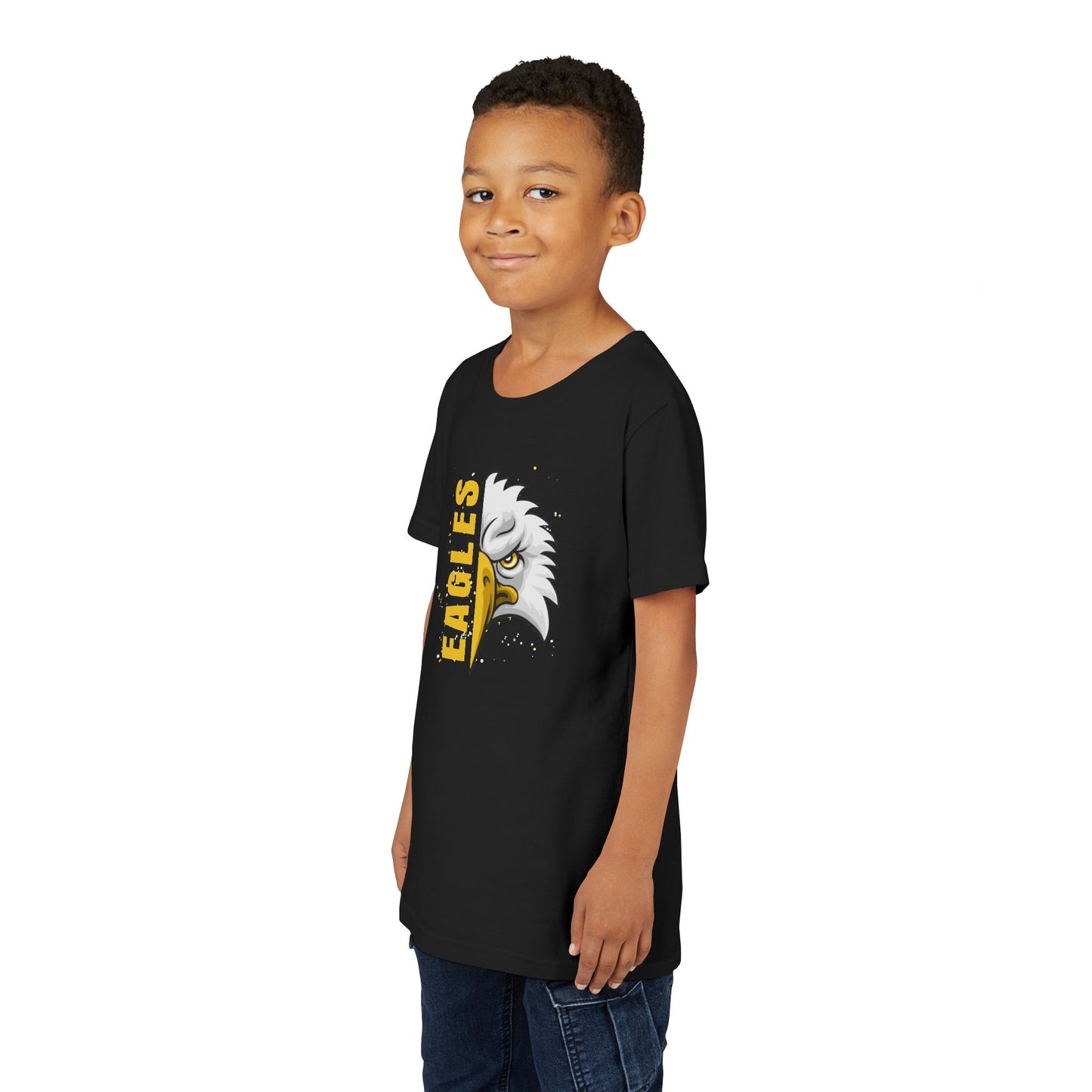 Youth Short Sleeve T-Shirt - Team School Mascot Eagles Print