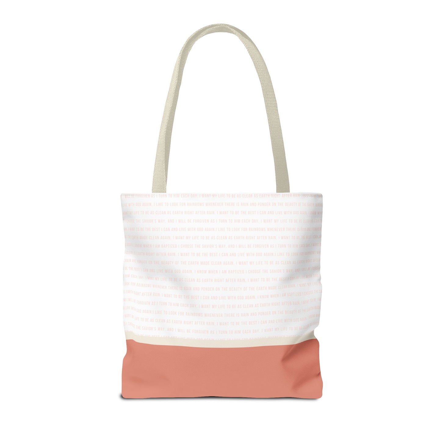 CTR Pink Baptism Primary Tote Bag - Choose the Right LDS  scripture Baptism Bag