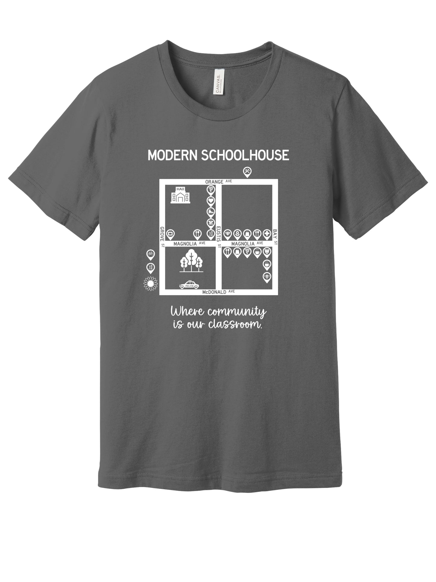 Modern Schoolhouse 2025/2026 Community Support Yellow Youth/Adult Crew Neck Tee