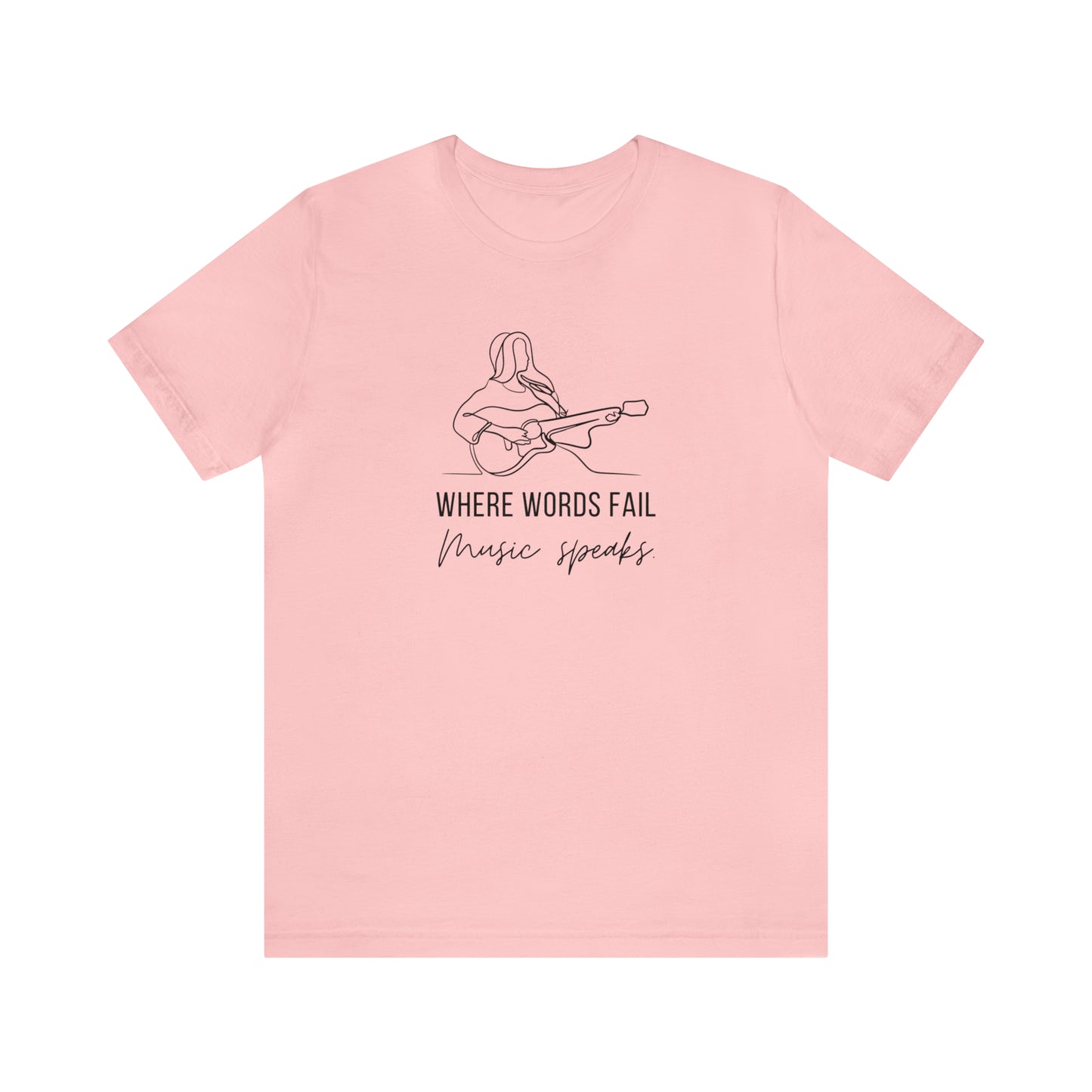 Music Speaks Guitar Female Tee Light Colors