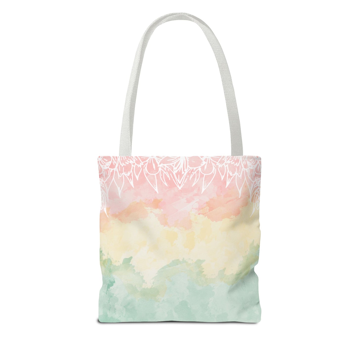 Inspirational Scripture Tote Bag – Romans 15:13 Pastel Watercolor LDS Church Scripture Tote