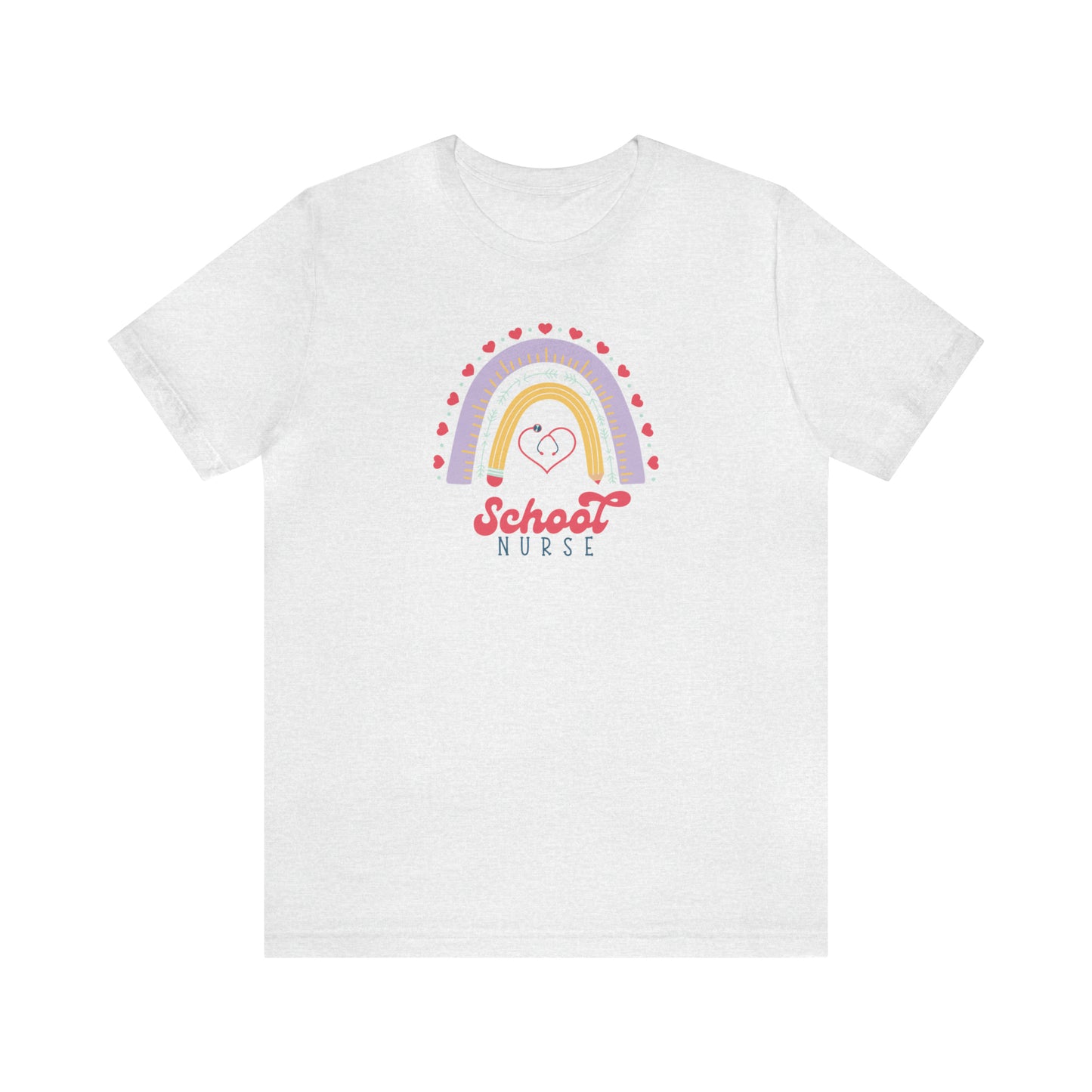 School Nurse Rainbow Tee