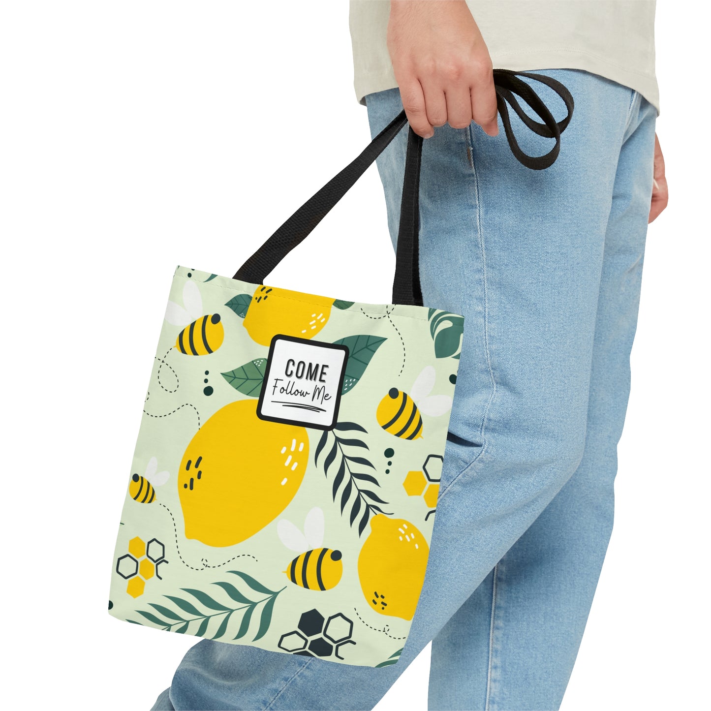 LDS Christian Scripture Church Tote Bag Bees Floral