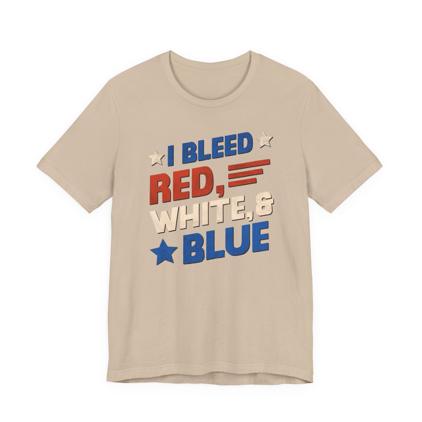 Patriotic "I Bleed Red White and Blue" T-Shirt