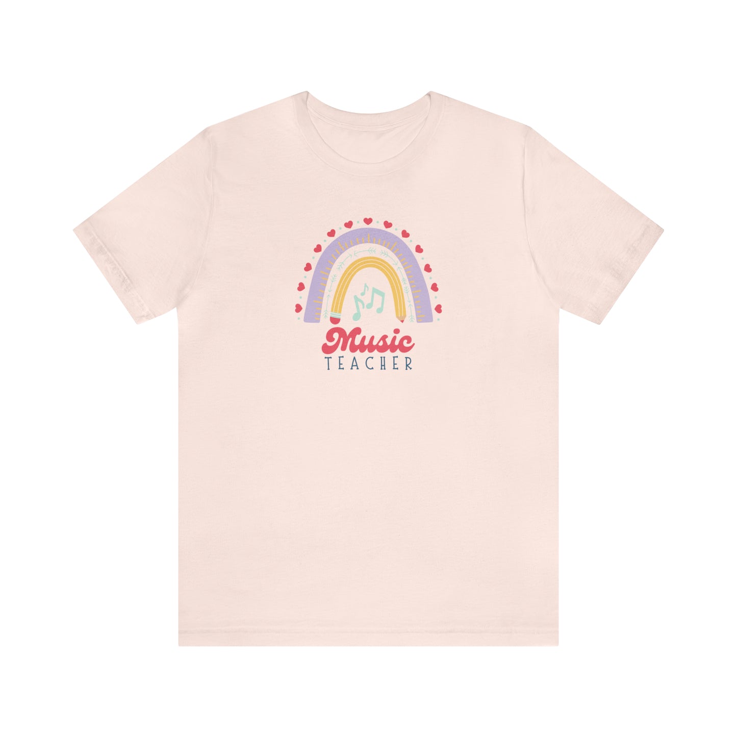 Music Teacher Rainbow Tee