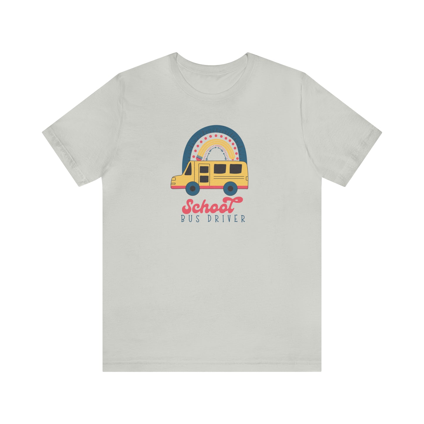 School Bus Driver Rainbow Tee