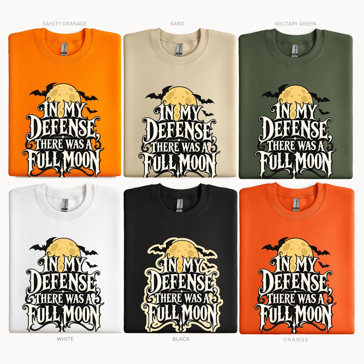 Halloween In my Defense There was a Full Moon Pullover Sweatshirt