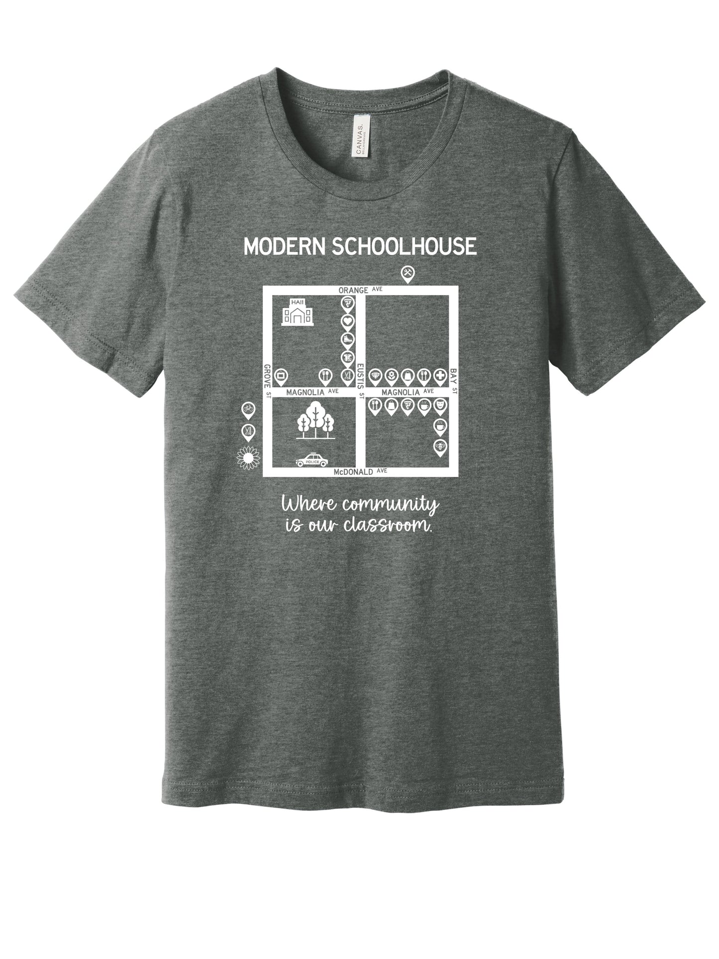 Modern Schoolhouse 2025/2026 Community Support Yellow Youth/Adult Crew Neck Tee