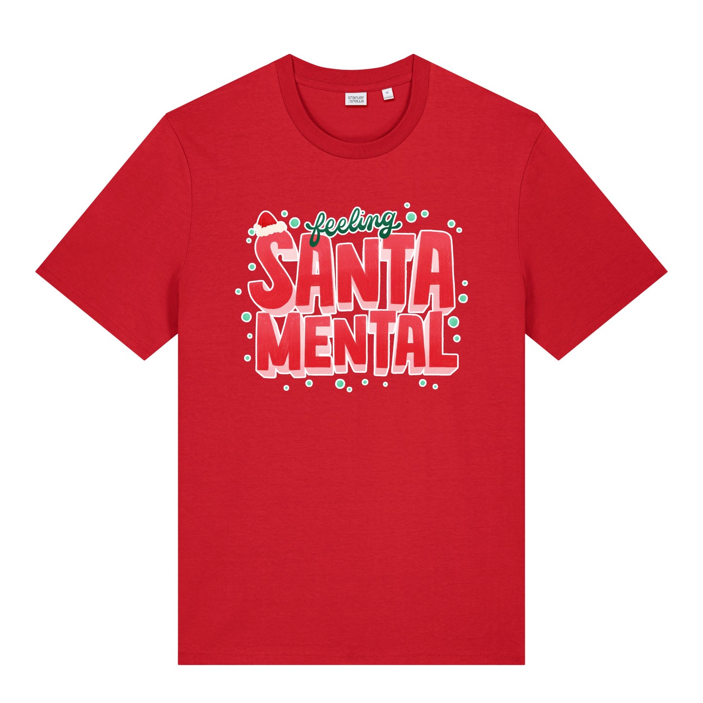 Christmas Unisex Santa-mental Midweight  Tee