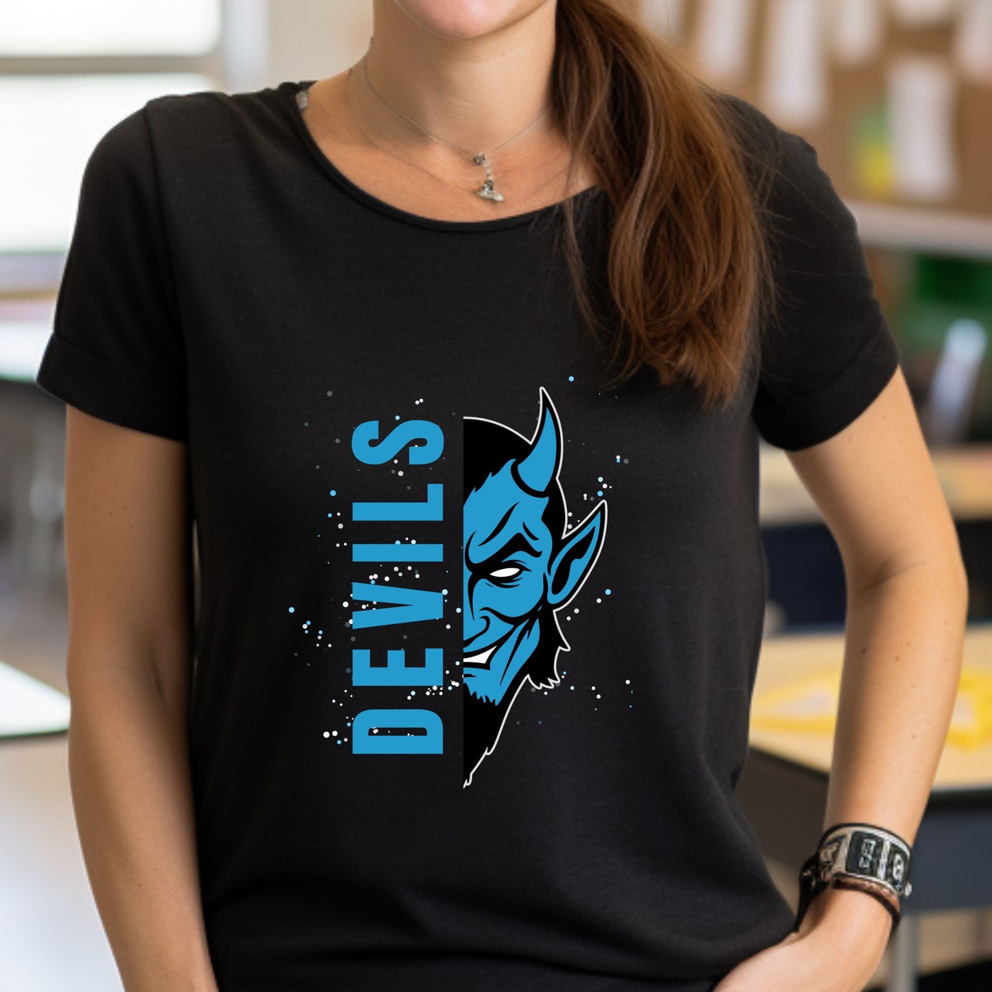 Devils Mascot Unisex Short Sleeve T-Shirt