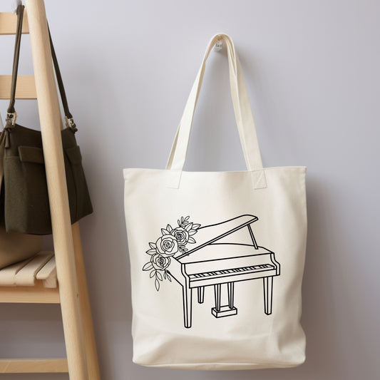 Music Piano Tote Bag