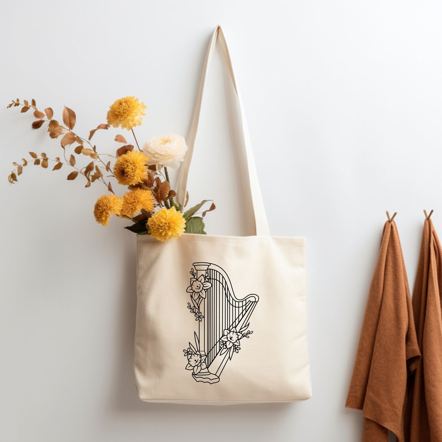 Music Harp Tote Bag