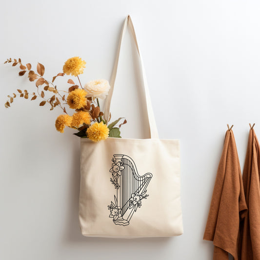Music Harp Tote Bag