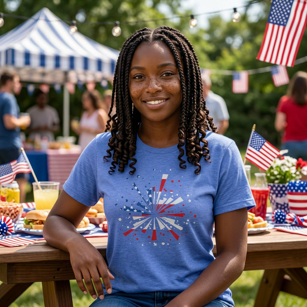Patriotic Flag Burst T-Shirt