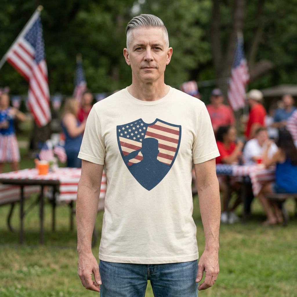 Veteran Patriotic Flag T-Shirt — Proud Military Tribute Tee